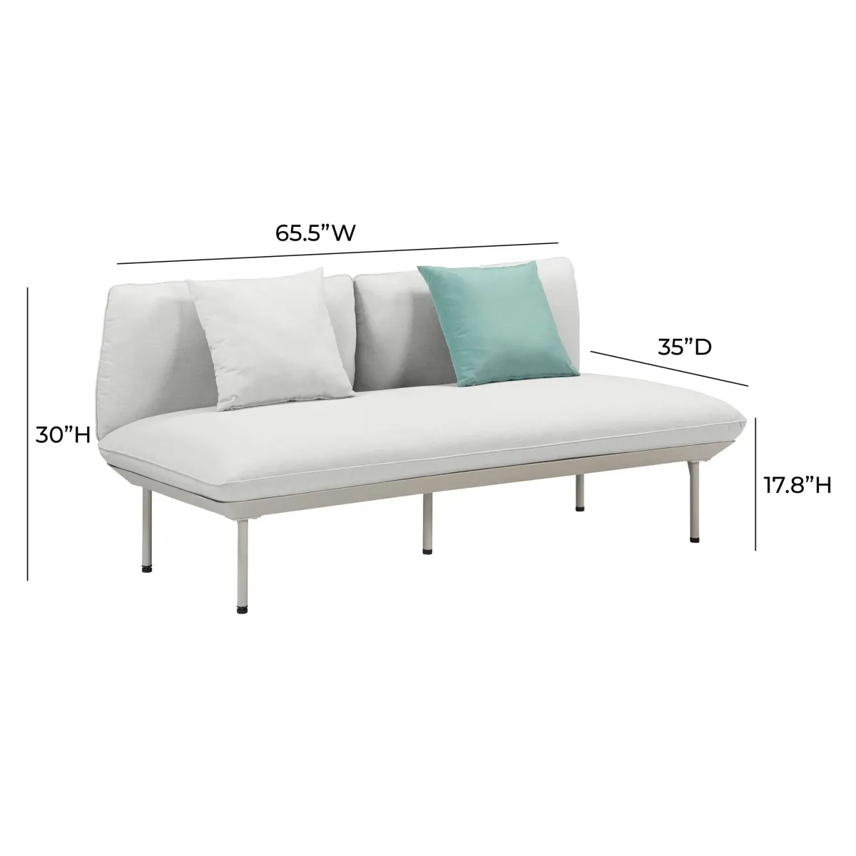 Falmouth Outdoor Loveseat - Gray
