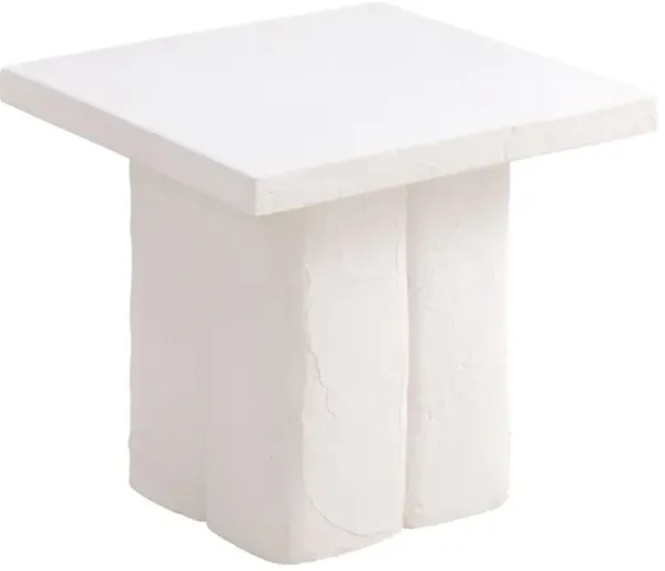 Ravine Indoor/Outdoor Side Table - White