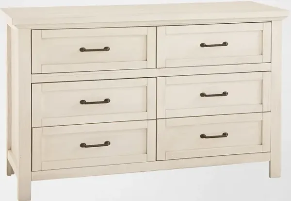 Miley 6-Drawer Dresser - White
