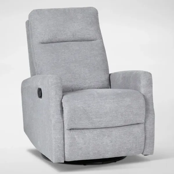 Carter Glider Recliner- Light Gray