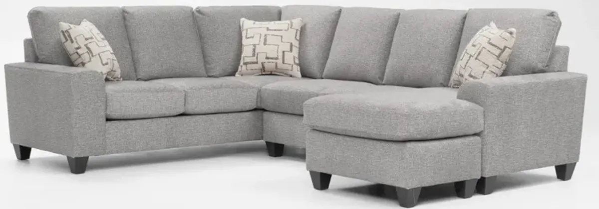 Canyon 2-Piece Sectional with Reversible Chaise - Gray