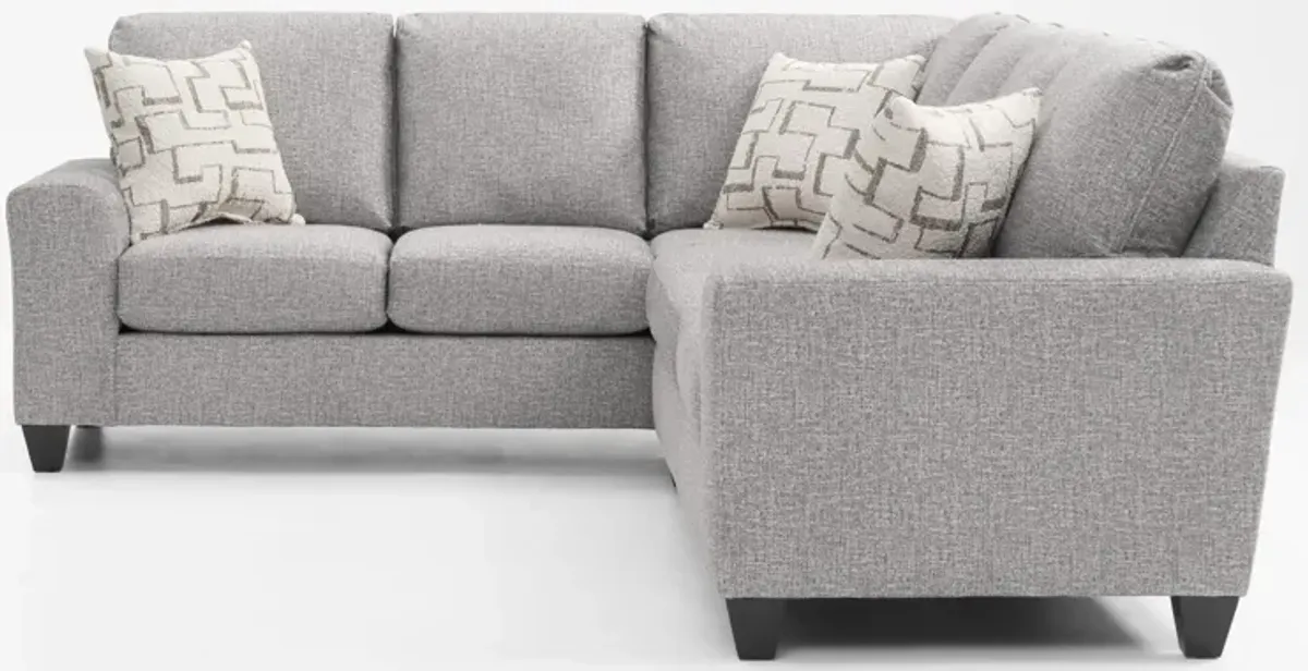 Canyon 2-Piece Sectional with Right-Facing Sofa - Gray