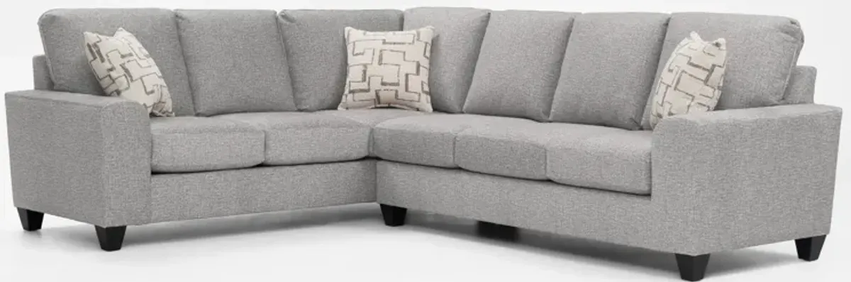 Canyon 2-Piece Sectional with Right-Facing Sofa - Gray