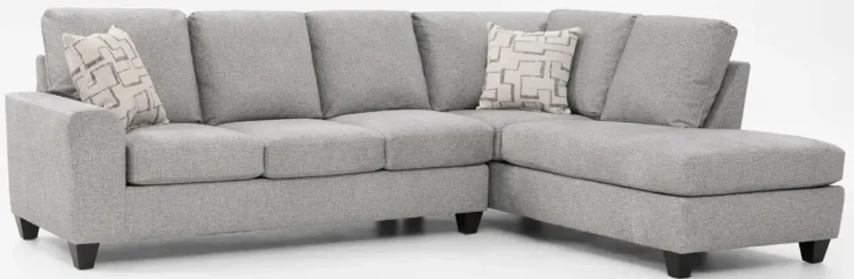 Canyon 2-Piece Sofa Sectional with Chaise - Gray