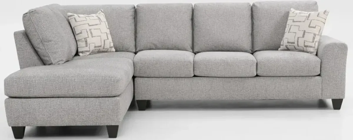 Canyon 2-Piece Sofa Sectional with Chaise - Gray