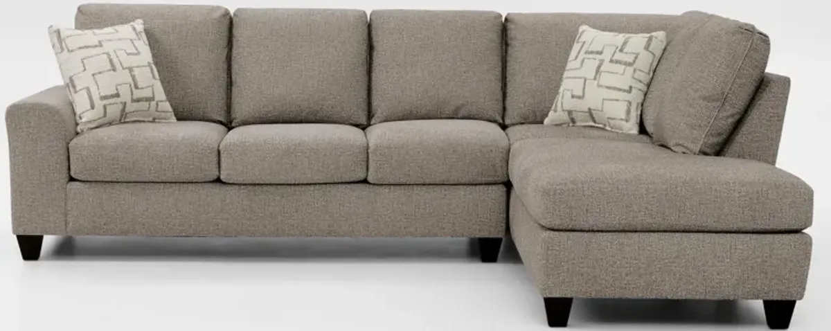 Canyon 2-Piece Sofa Sectional with Chaise - Taupe