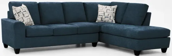 Canyon 2-Piece Sofa Sectional with Chaise - Navy