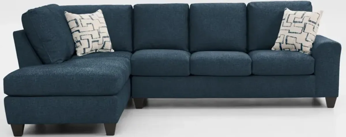 Canyon 2-Piece Sofa Sectional with Chaise - Navy
