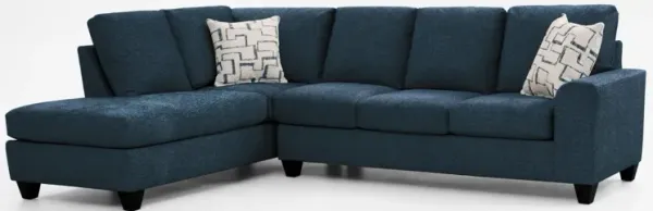 Canyon 2-Piece Sofa Sectional with Chaise - Navy
