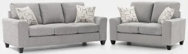 Canyon Sofa and Apartment Sofa Set - Gray