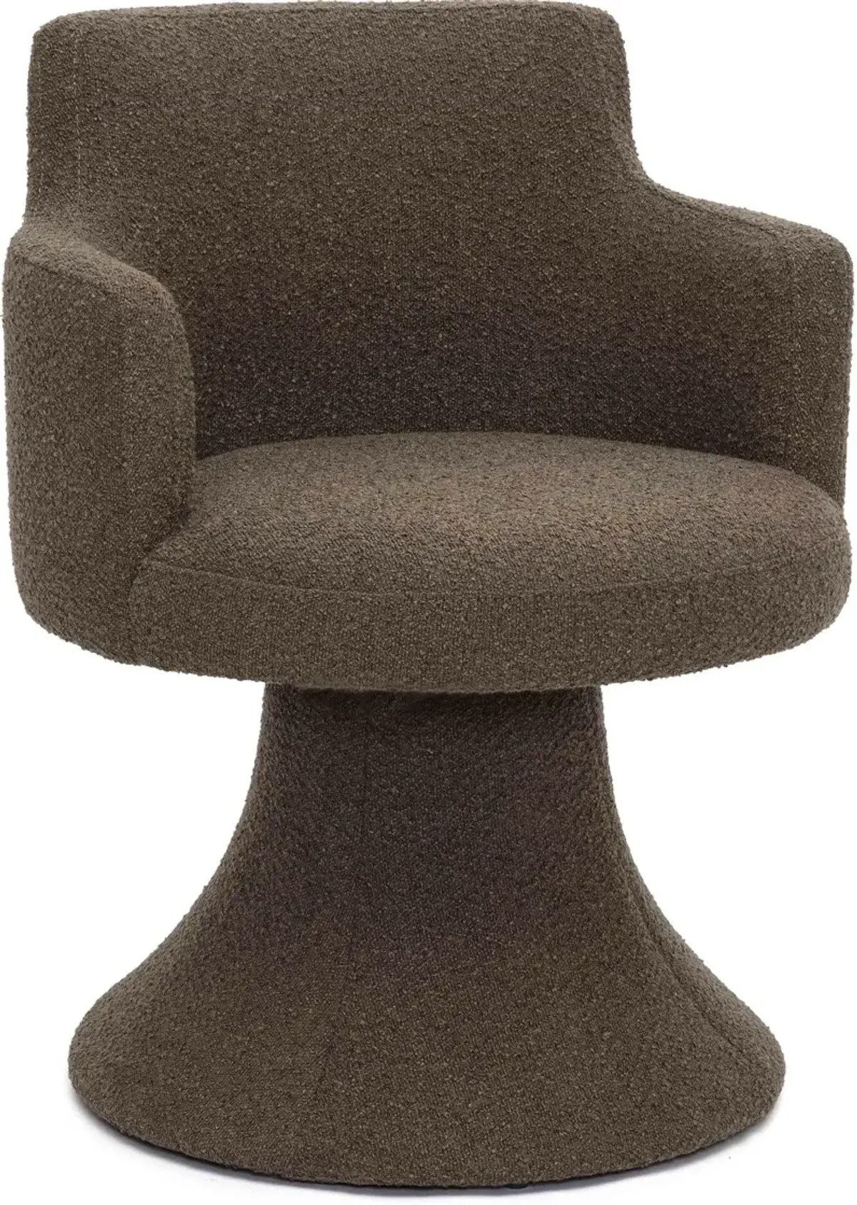 Sutton Boucle Swivel Dining Chair