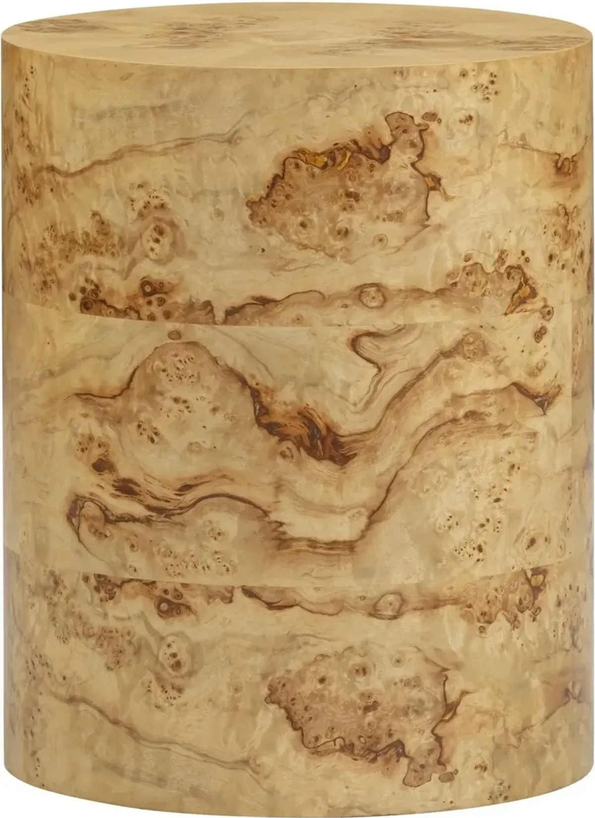 Franny Burl Drum Side Table