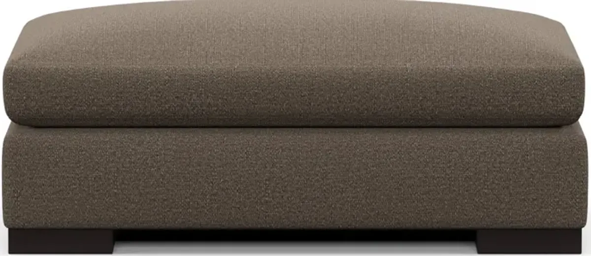 Ethan Foam Comfort Ottoman - Liv Umber