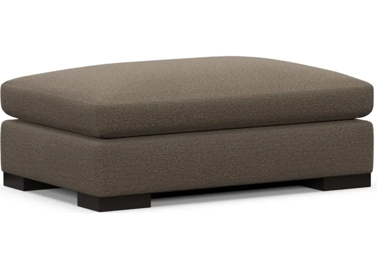 Ethan Foam Comfort Ottoman - Liv Umber