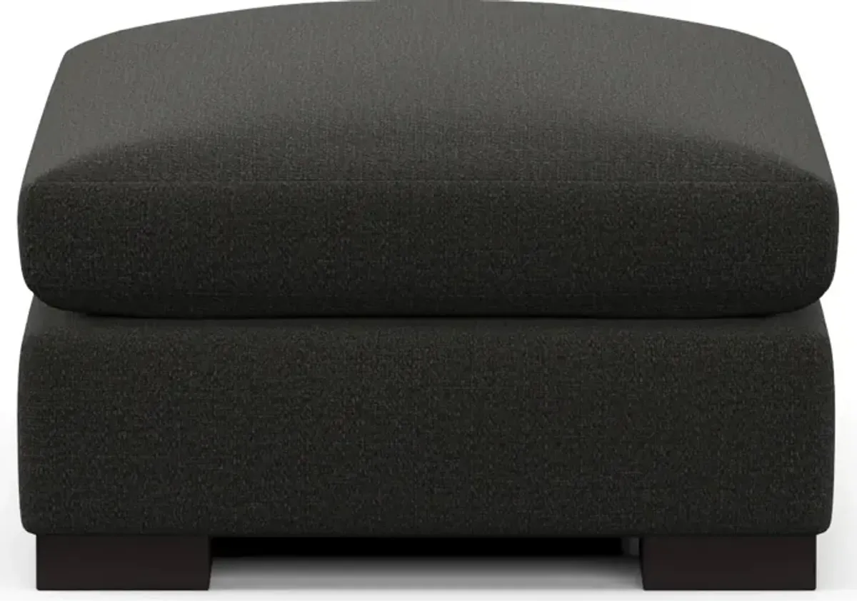 Ethan Foam Comfort Ottoman - Liv Onyx