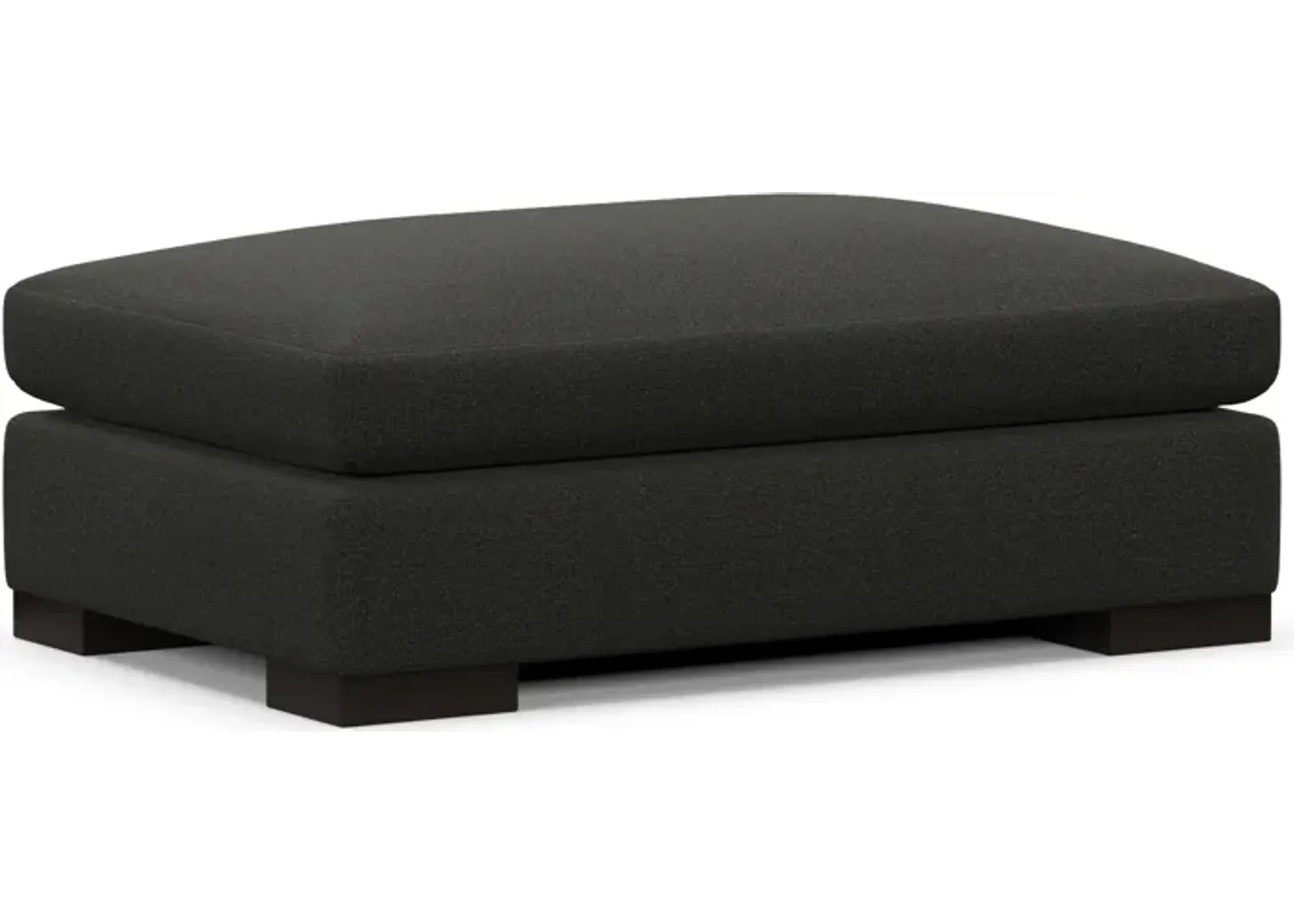 Ethan Foam Comfort Ottoman - Liv Onyx