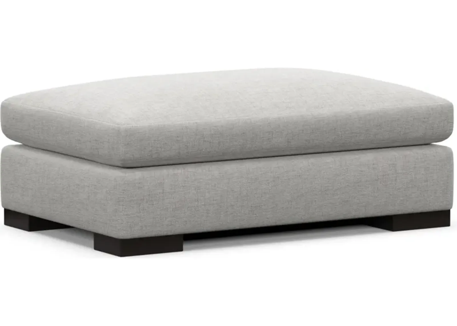 Ethan Hybrid Comfort Ottoman - Adario Fog