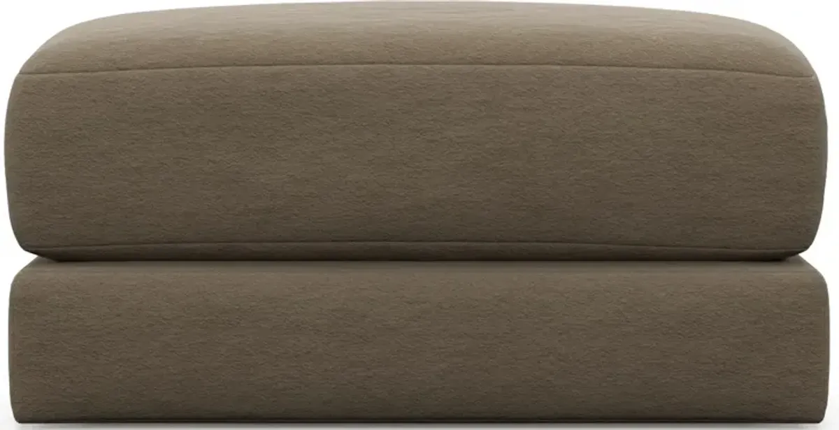 Nest Hybrid Comfort Short Ottoman - Merrimac Brownstone