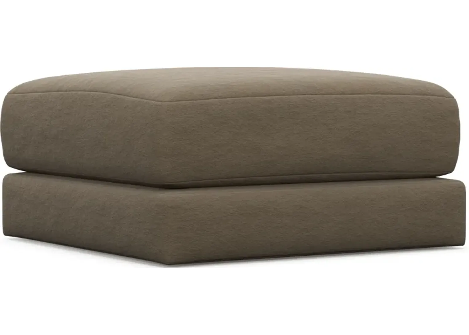 Nest Hybrid Comfort Short Ottoman - Merrimac Brownstone