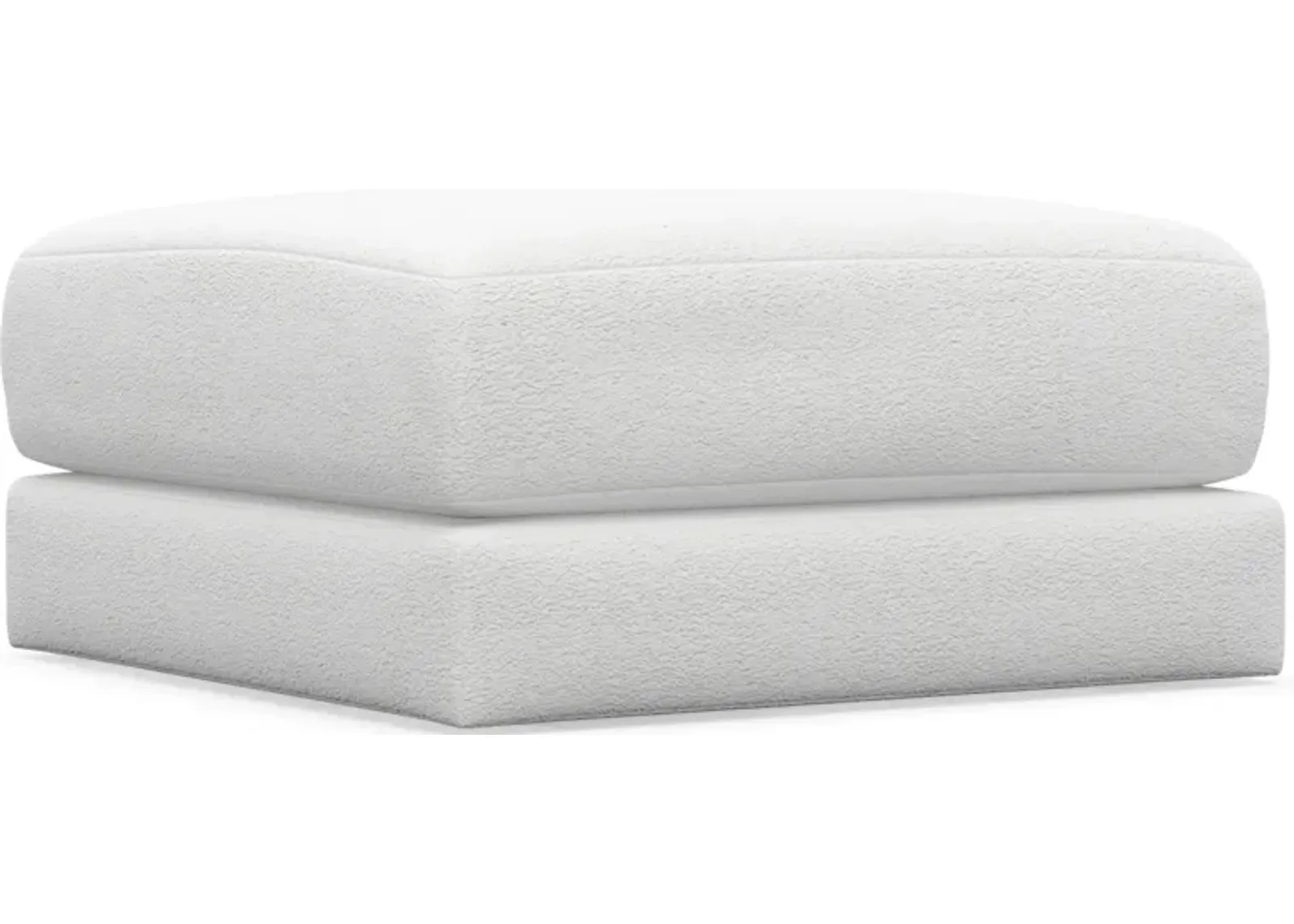 Nest Hybrid Comfort Short Ottoman - Lovie Chalk