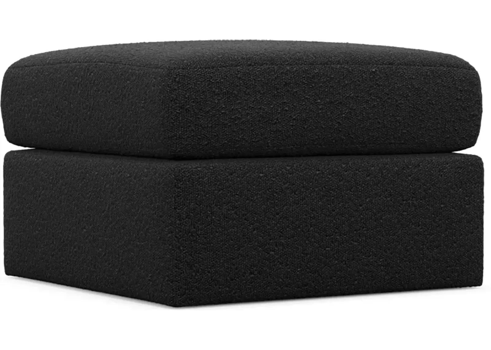 Nest Hybrid Comfort Tall Ottoman - Bloke Obsidian