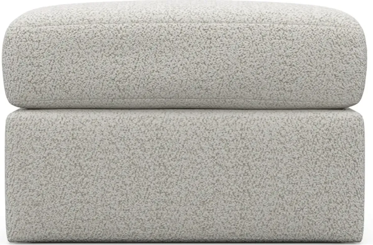 Nest Hybrid Comfort Tall Ottoman - River Rock Ivory