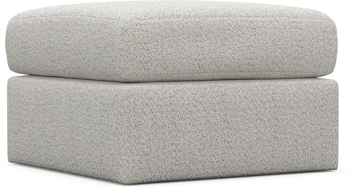 Nest Hybrid Comfort Tall Ottoman - River Rock Ivory