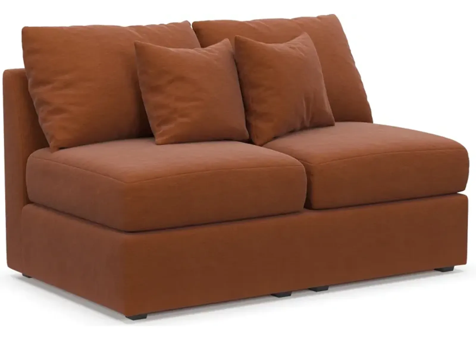 Nest Hybrid Comfort Armless Loveseat - Merrimac Brick