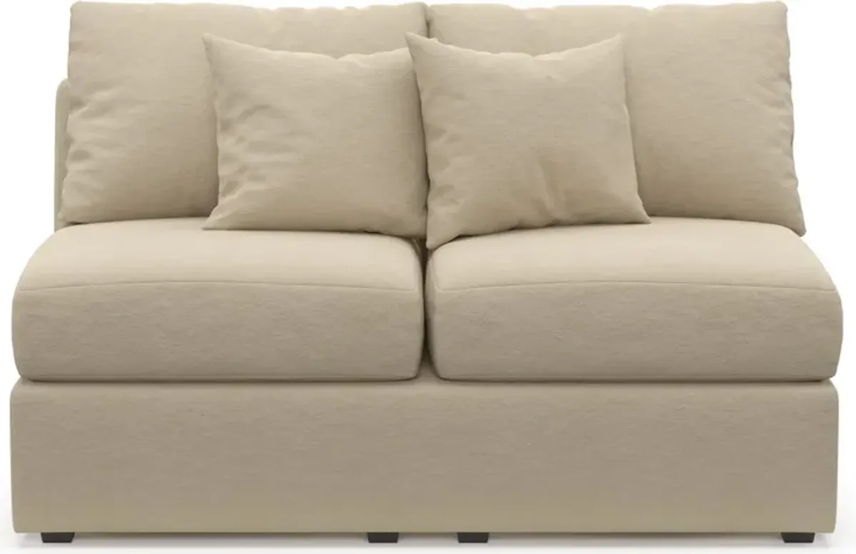 Nest Hybrid Comfort Armless Loveseat - Merrimac Ecru