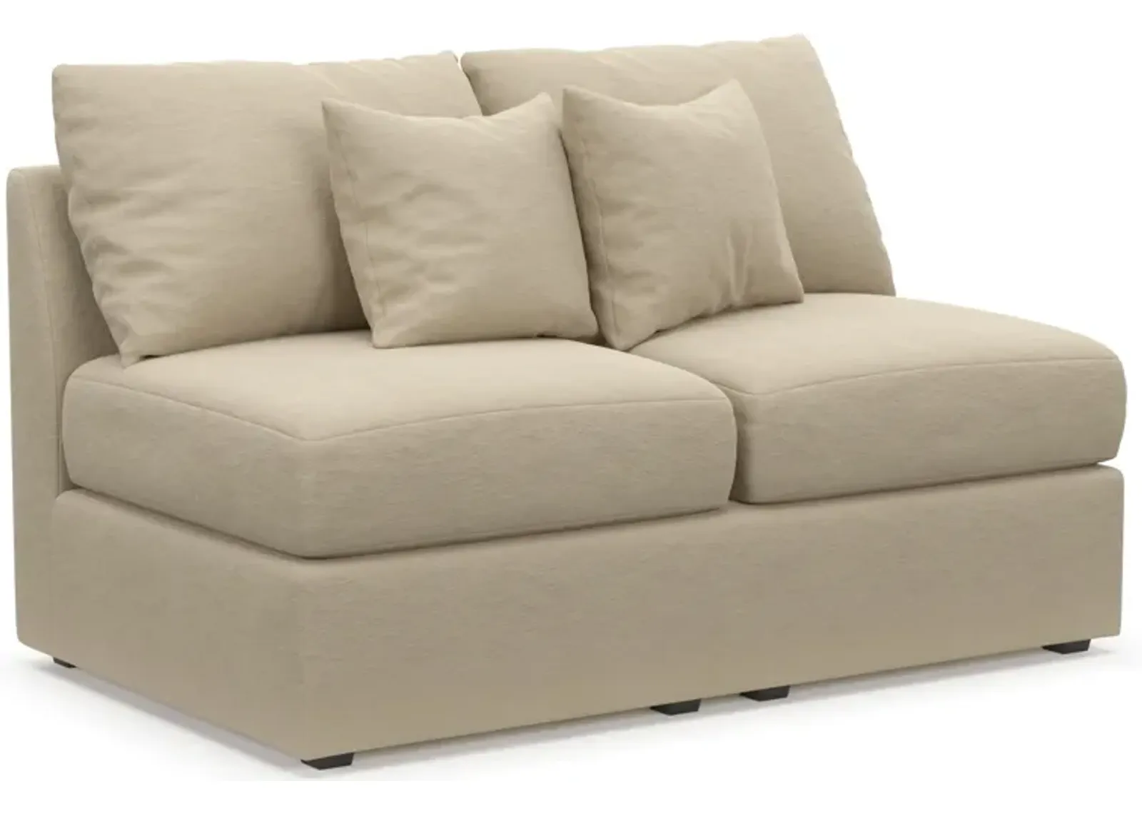 Nest Hybrid Comfort Armless Loveseat - Merrimac Ecru