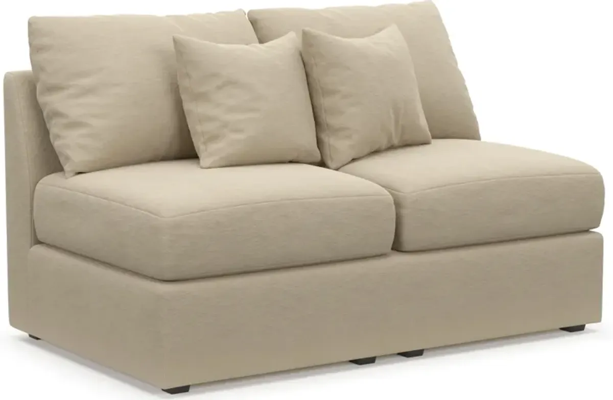 Nest Hybrid Comfort Armless Loveseat - Merrimac Ecru