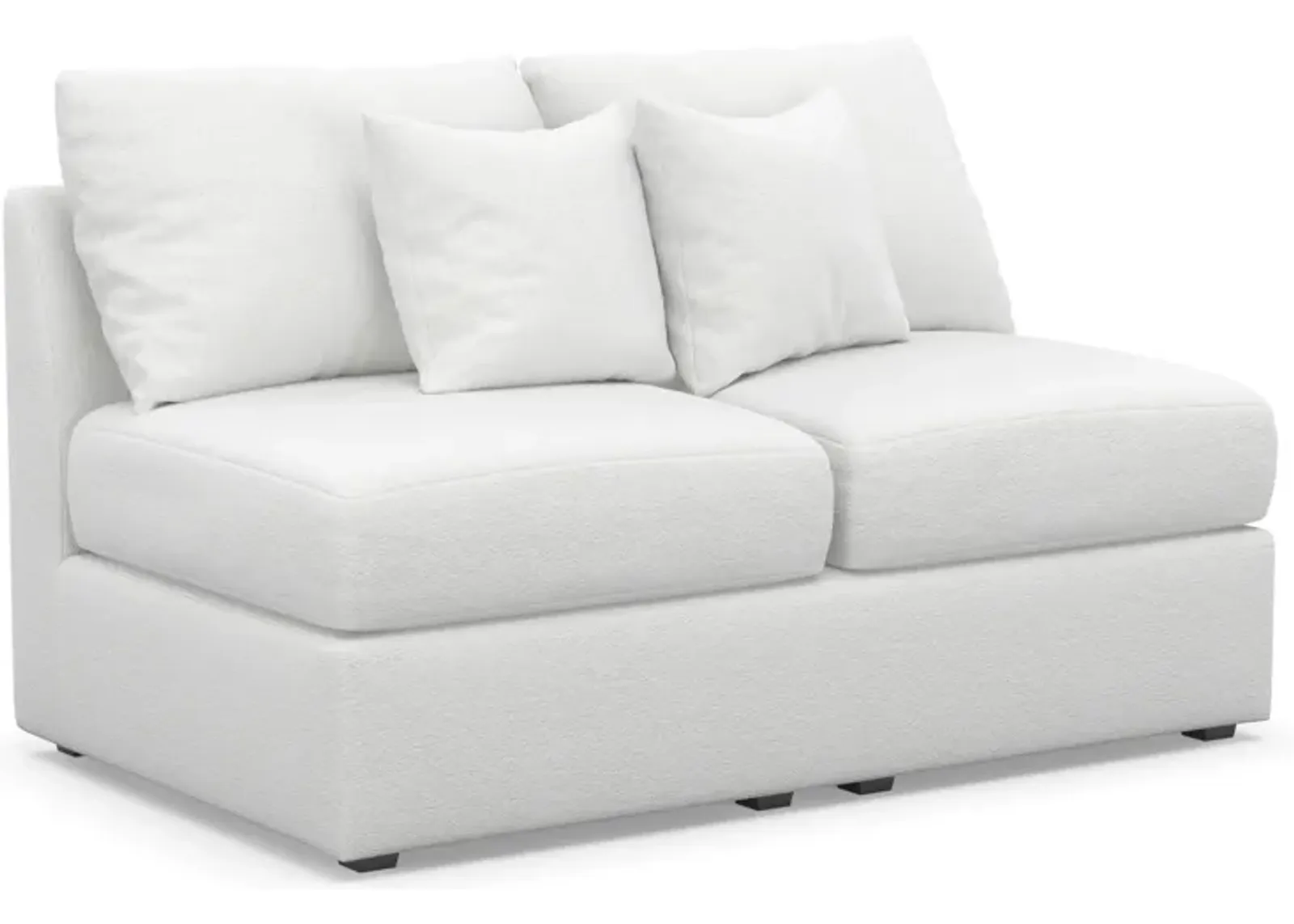 Nest Hybrid Comfort Armless Loveseat - Lovie Chalk