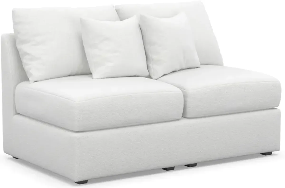 Nest Hybrid Comfort Armless Loveseat - Lovie Chalk