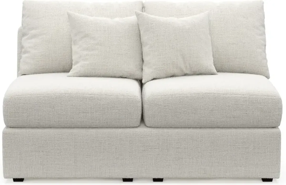 Nest Hybrid Comfort Armless Loveseat - Bantu Pearl