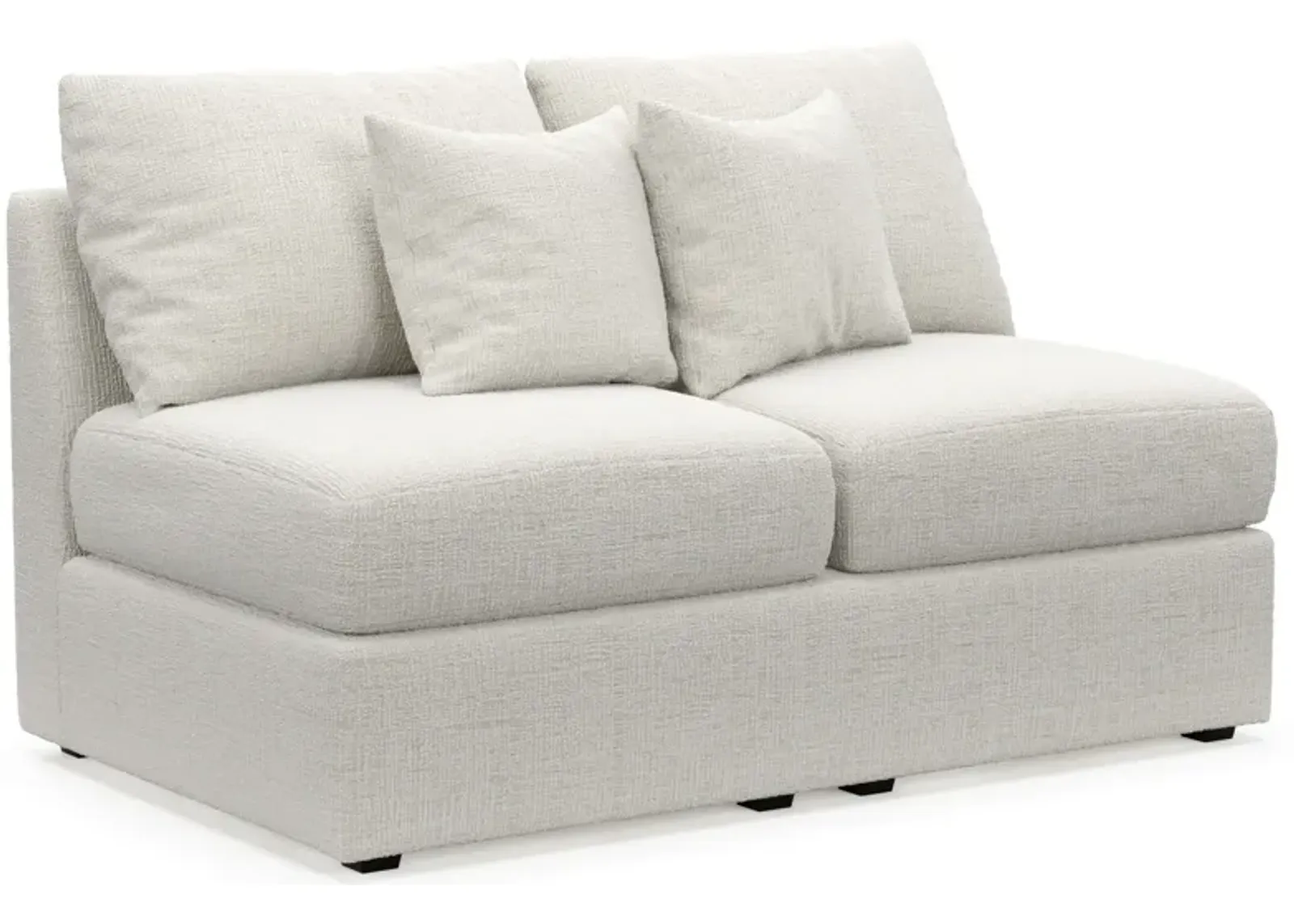 Nest Hybrid Comfort Armless Loveseat - Bantu Pearl