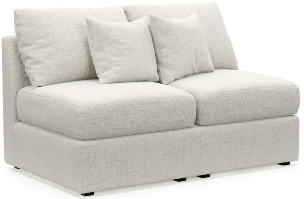 Nest Hybrid Comfort Armless Loveseat - Bantu Pearl