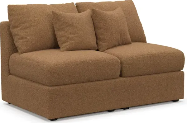 Nest Hybrid Comfort Armless Loveseat - Texel Caramel