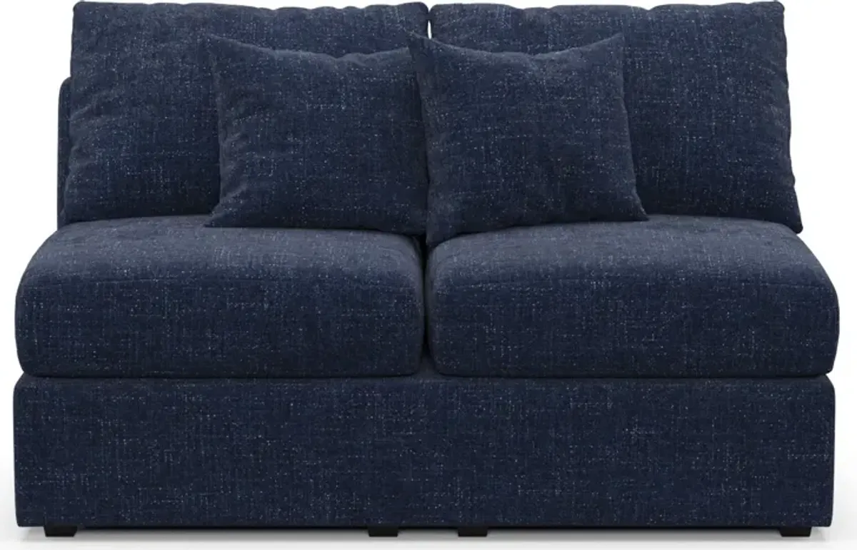 Nest Hybrid Comfort Armless Loveseat - Sundar Navy