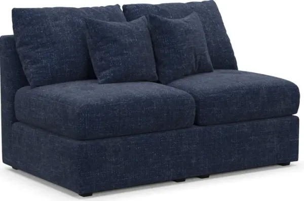 Nest Hybrid Comfort Armless Loveseat - Sundar Navy