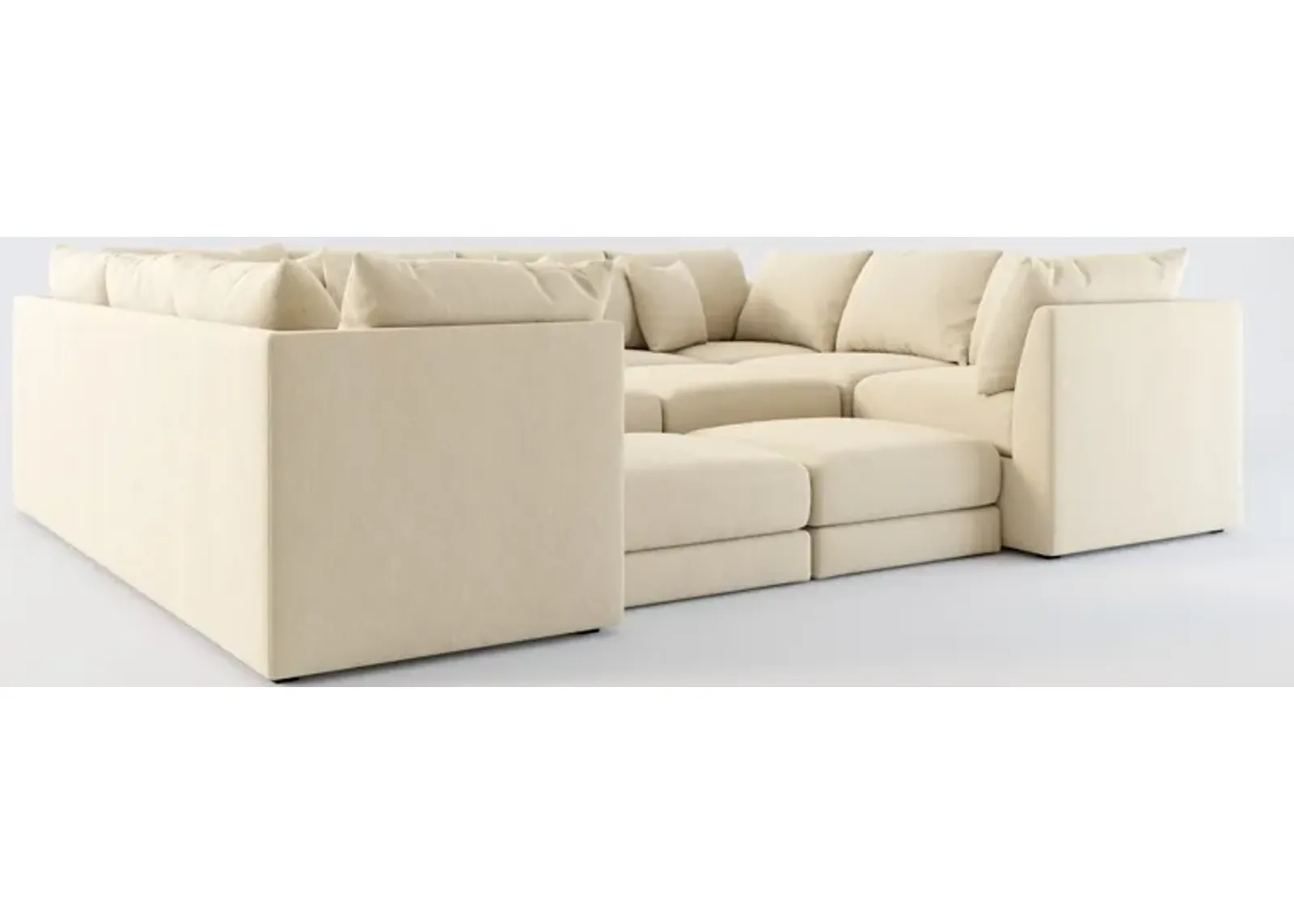 Nest Hybrid Comfort 7-Piece Pit Sectional - Merrimac Ecru