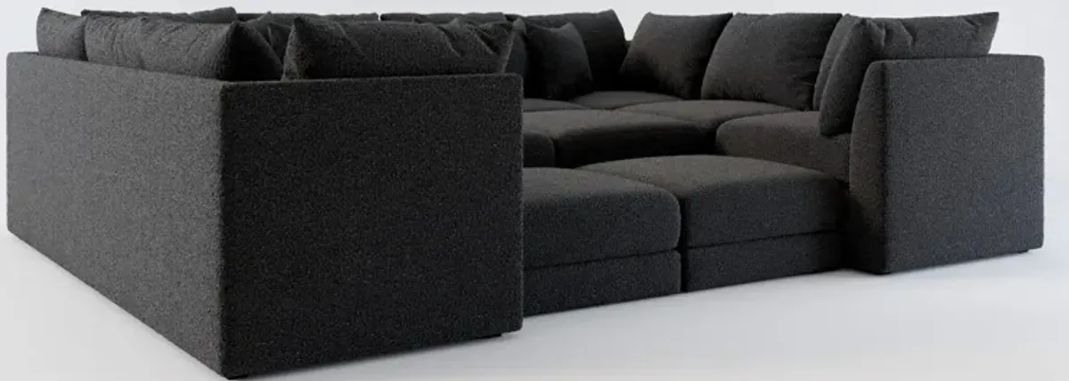 Nest Hybrid Comfort 7-Piece Pit Sectional - Bloke Obsidian