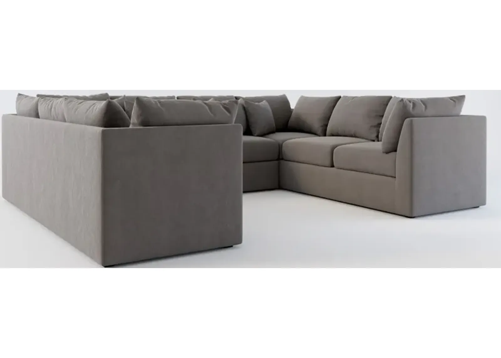 Nest Hybrid Comfort 3-Piece Pit Sectional - Merrimac Ash