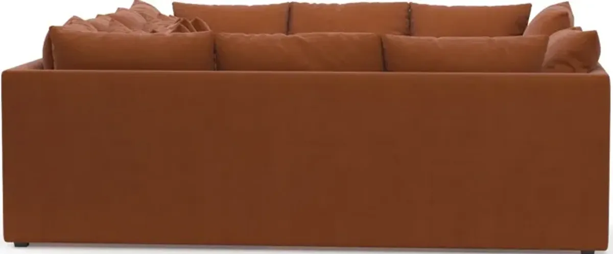 Nest Hybrid Comfort 3-Piece Pit Sectional - Merrimac Brick