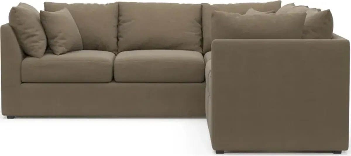 Nest Hybrid Comfort 3-Piece Small Sectional - Merrimac Brownstone