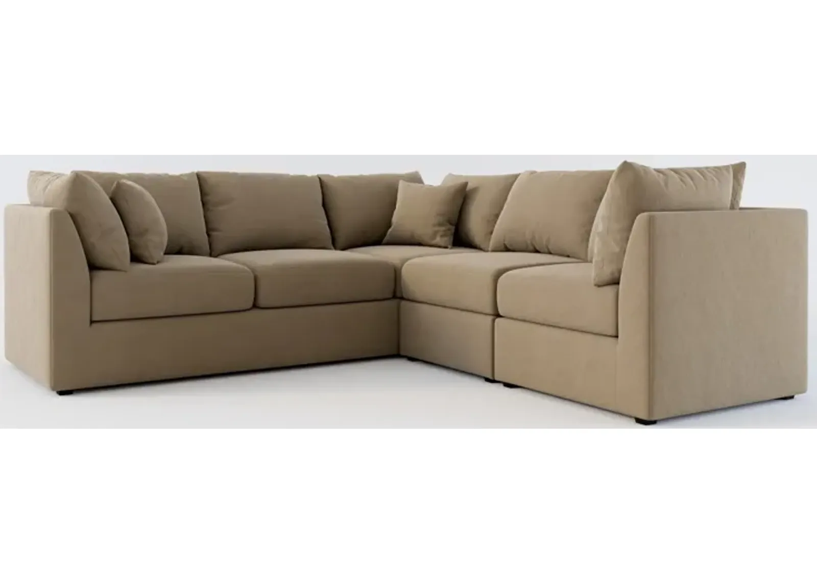 Nest Hybrid Comfort 3-Piece Small Sectional - Merrimac Brownstone