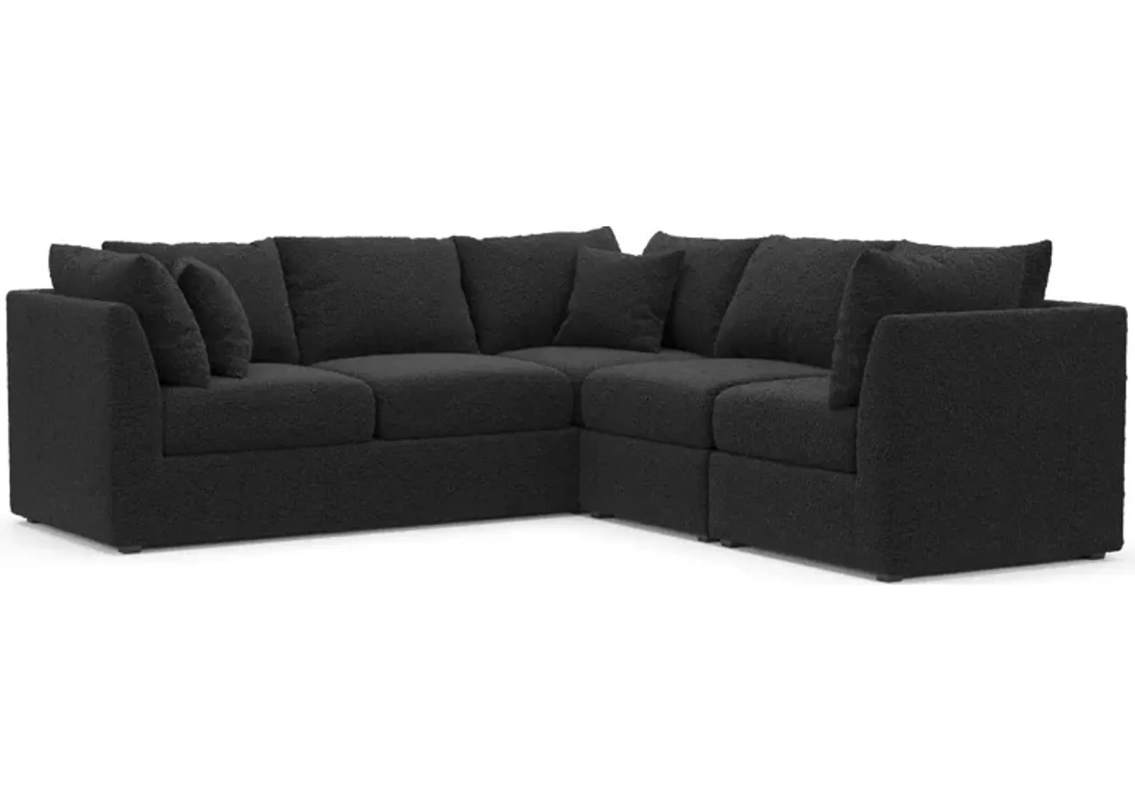 Nest Hybrid Comfort 3-Piece Small Sectional - Bloke Obsidian