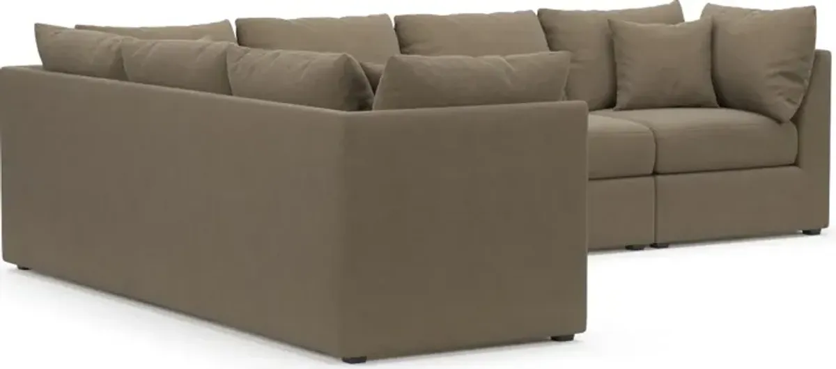 Nest Hybrid Comfort 3-Piece Large Sectional - Merrimac Brownstone