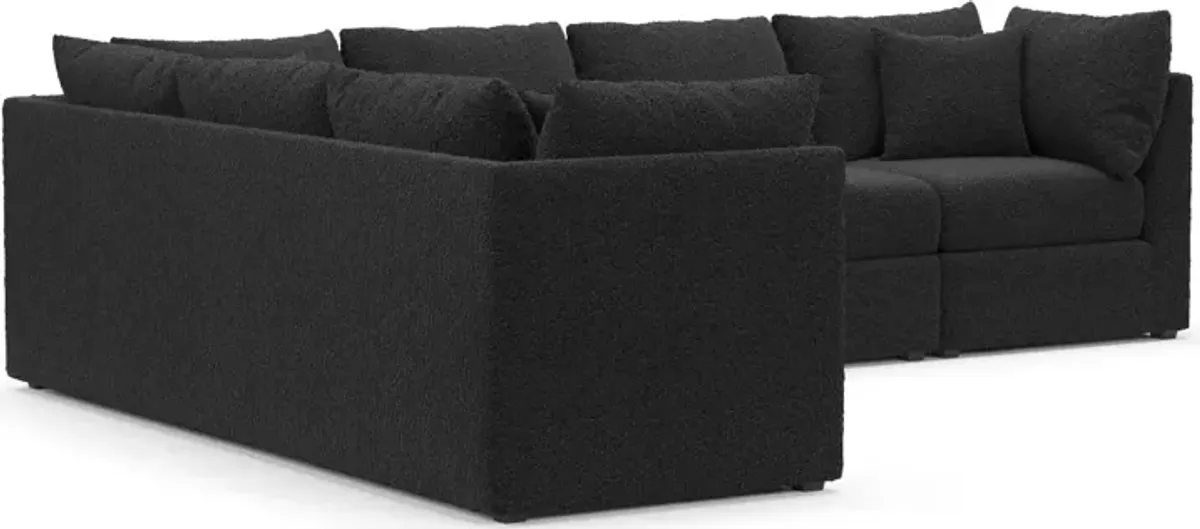 Nest Hybrid Comfort 3-Piece Large Sectional - Bloke Obsidian