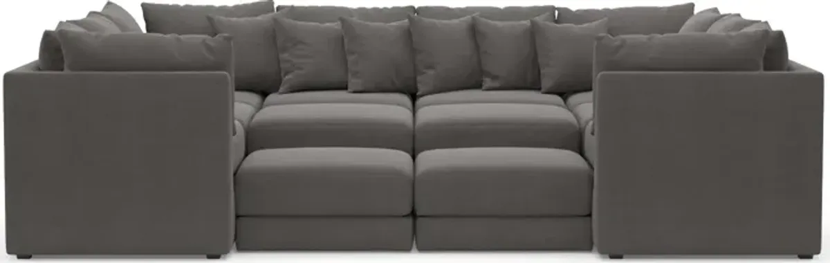 Nest Hybrid Comfort 9-Piece Pit Sectional - Merrimac Ash