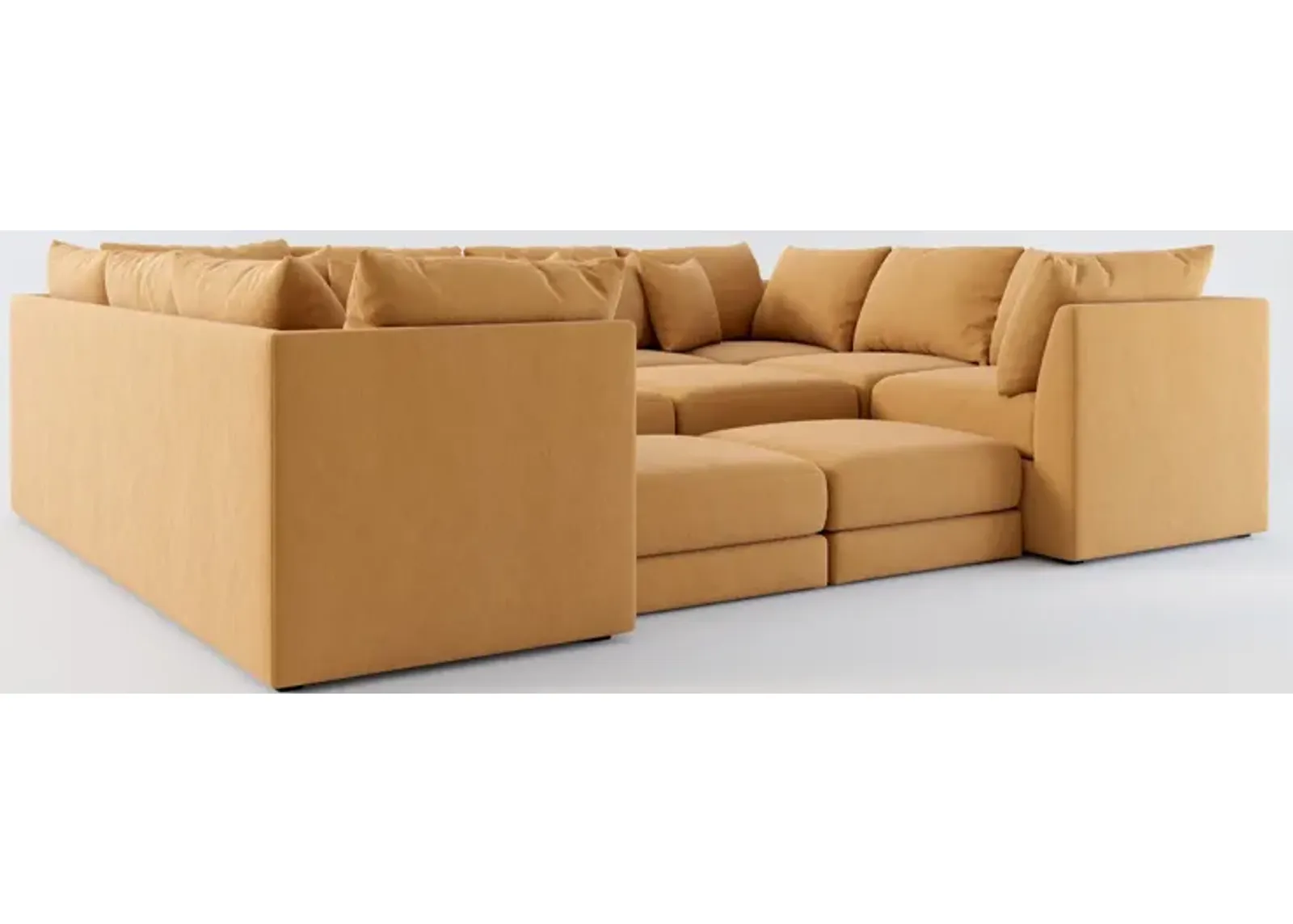 Nest Hybrid Comfort 9-Piece Pit Sectional - Merrimac Topaz